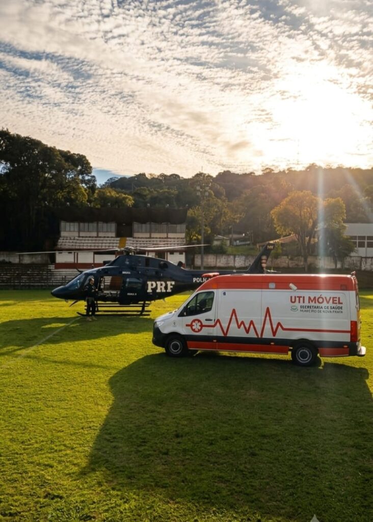 PRF realiza transporte aeromédico de bebê gravemente ferido na Serra Gaúcha