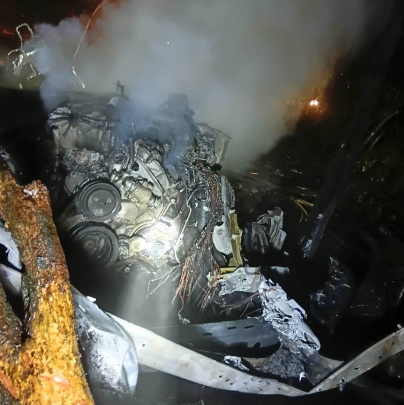 Saída de pista seguida de incêndio deixa uma pessoa ferida na ERS-129, em Casca